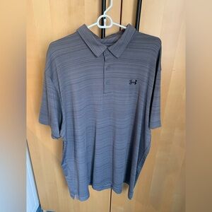 Under Armour Heat Gear Loose Fit Grey Polo-Men’s size 2XL